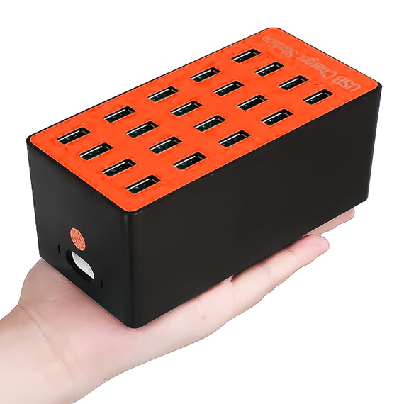 Мультизарядное устройство на 20 USB портов Addap MCS-A5, док-станция, 80W, orange (7379) | Зображення 2