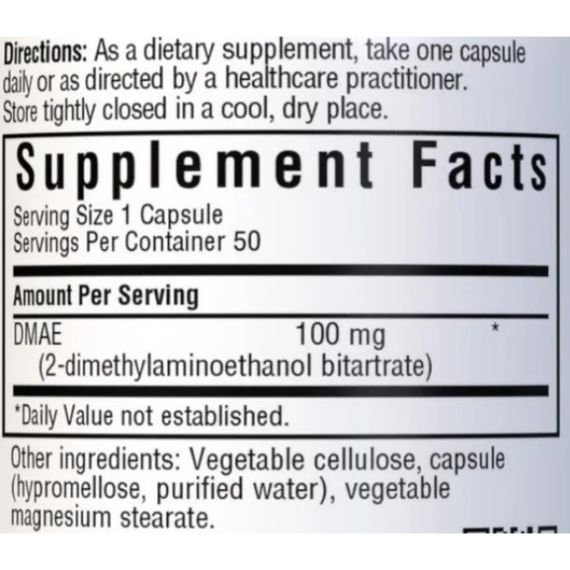 Диметиламиноэтанол Bluebonnet Nutrition DMAE 100 mg 50 Veg Caps | Зображення 1