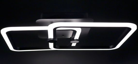 Люстра світлодіодна стельова LED світильник для квартири на стелю лед з пультом 25766 Чорний 10х41х63 см. | Зображення 4