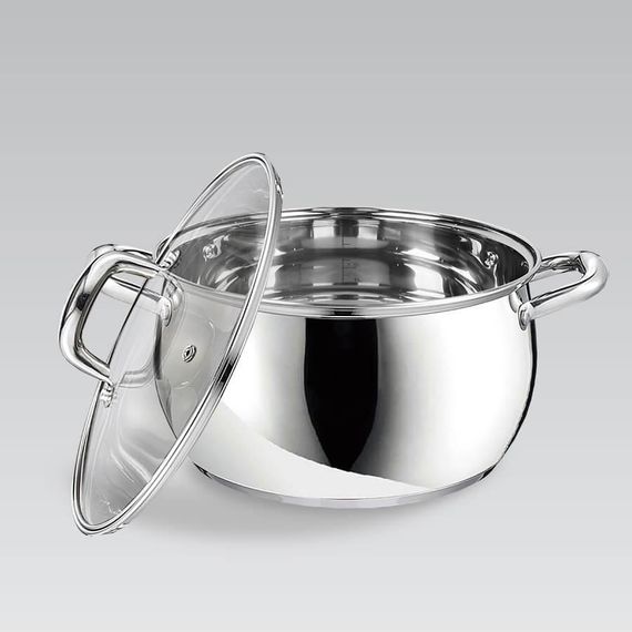 Кастрюля Maestro MR-3515-16, 2 л, 16 см, из нержавеющей стали с крышкой, для всех типов плит | Зображення 2
