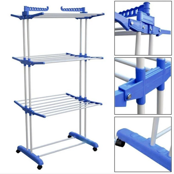 Багатоярусна сушарка для білизни, речей, одягу Garment rack with wheels складана | Зображення 4