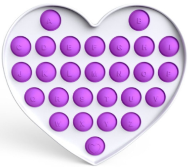 Pop it з малюнком Поп ит с рисунком Игрушка антистресс Пупырка Поп іт Сімпл Дімпл Simple Dimple Сердце 3