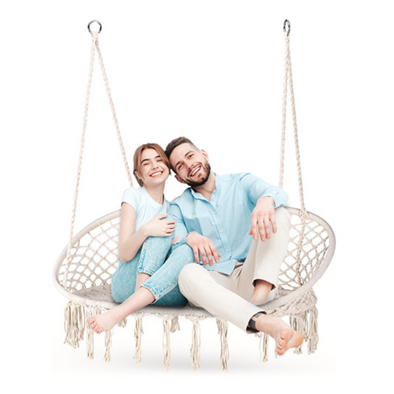 Садова гойдалка Boho Outtec бежевий | Зображення 3