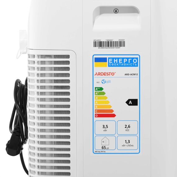 Кондиціонер мобільний Ardesto CoolFlex 35м2 on/off 12000BTU 3.5кВт A/- R290 білий ARD-ACM12 | Зображення 7