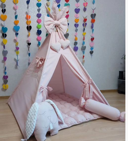Большой детский домик Вигвам - Пинки  Пай  (Pinkie Pie) (коврик Бонбон,подушки) 150*150*200 Новинка 2024 ! | Зображення 2