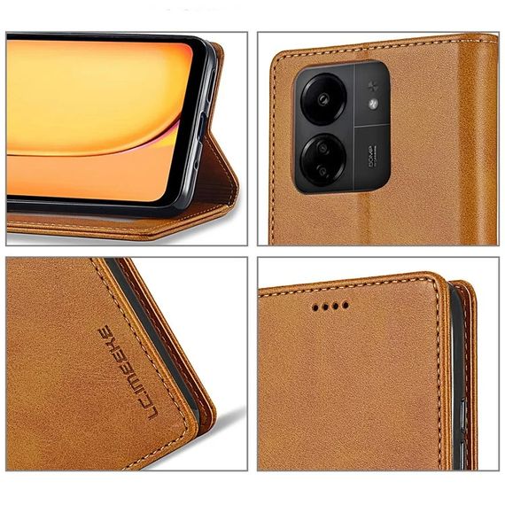 Чохол книжка iMeeke для Xiaomi Redmi 13C колір Коричневий | Зображення 5