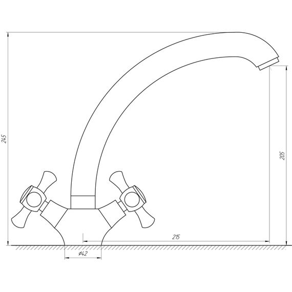 Змішувач для кухні DOMINO DKF-209-08-SHARM | Зображення 1