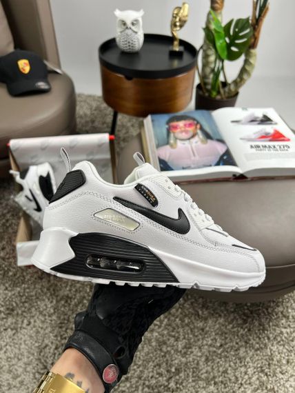 Мужские кроссовки Air Max 90  White Black Динаміка твого стилю весна / літо / осінь A4130 42 26,5 | Зображення 8