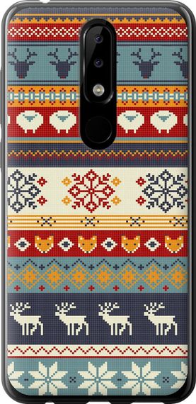 Чехол на Nokia 5.1 Plus Рождественский орнамент "3303u-1543-17620"