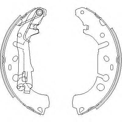 Колодка гальм. барабан. OPEL CORSA D 1.0-1.4 06-, FIAT GRANDE PUNTO 1.3-1.4 05 - задн. (вир-во Remsa REMSA 419200 на OPEL CORSA D