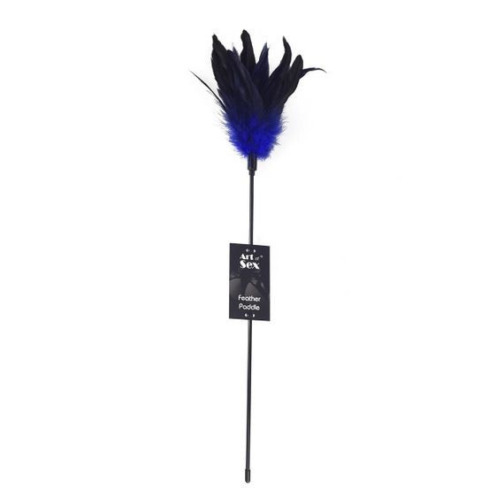 Щекоталка синяя Art of Sex - Feather Paddle, перо молодого петуха | Зображення 1