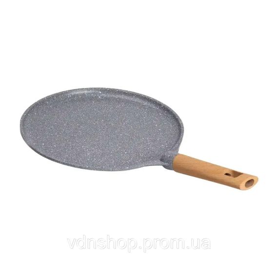 Алюмінієва млинцева сковорода з мармуровим антипригарним покриттям Ø 28 см, товсте дно MGC сірий HP-4-430G | Зображення 2
