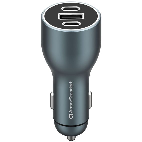 Автомобільний зарядний пристрій ArmorStandart Resolute Power ASPP-21 120W 2xUSB-C, USB (ARM70026)