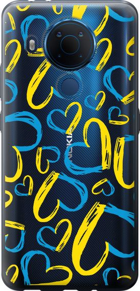 Чехол на Nokia 5.4 Сердца UA "5292u-2279-17620"