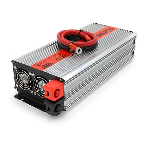 Інвертор напруги RITAR RSX-3000, 12V/220V, 3000W з апроксимувати синусоїдою, 2xShuko, 1xUSB, клемні дроти, BOX, Q4 | Зображення 1