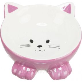 Миска Trixie для котів Котик керамічна 150 мл d-14 см