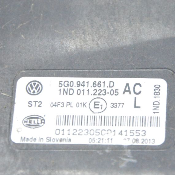 Фара протитуманна ліва Volkswagen Golf VII 2012-2020 Фара птф ліва Фольксваген Гольф 7 5G0941661D | Зображення 7