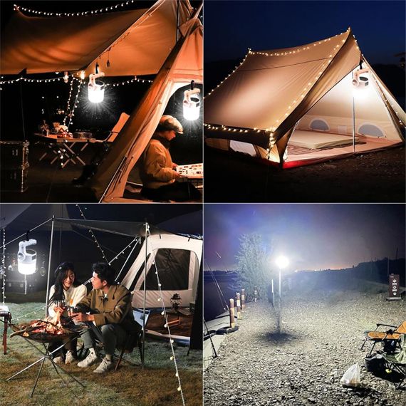 Кемпинговая USB лампа аккумуляторная 1200мАч, с солнечной панелью 24 LED, MX-518 / Переносной ручной фонарь | Зображення 6