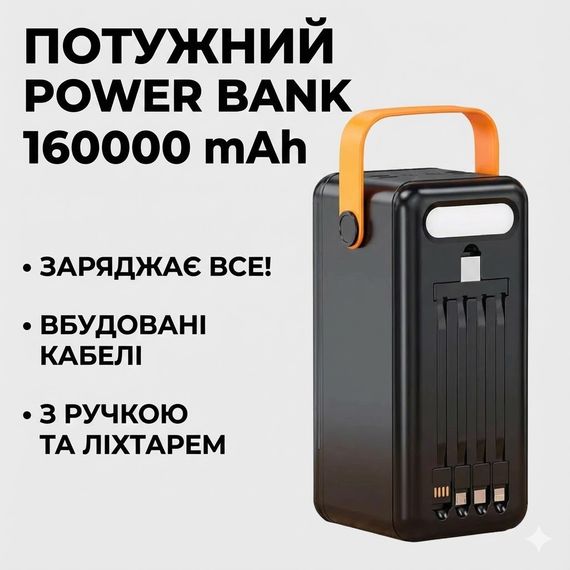 Повербанк на сонячній батареї JS-639CX 160000 mAh, 4 USB, ліхтар | Зображення 2