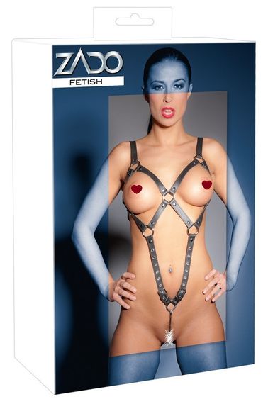 Портупея Zado FETISH з вагінальним гаком, шкіра Sex Aura