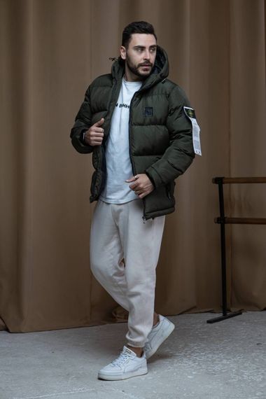 Куртка зимова Stone Island хакі | Зображення 5