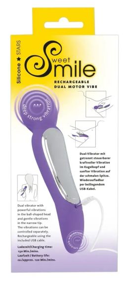 Вібратор 2 в 1 бузковий Sex Aura | Зображення 8