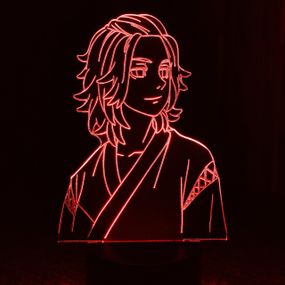 Акриловый светильник-ночник Манджиро Сано (Manjiro Sano) красный tty-n000545