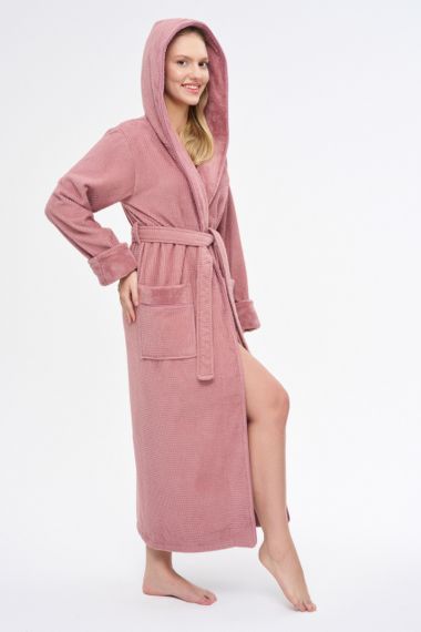 Жіночий халат Nusa 3879 пудровий M