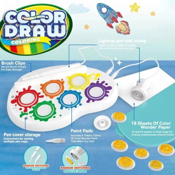 Набор для рисования Crayola Color Wonder Magic Light Brush Bluey со световой кистью, 18 листов, от 3 лет | Зображення 3