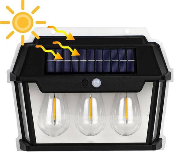 Настінний сонячний світильник для ганку з датчиком руху Solar HW-999-3 Ліхтар на 3 режими | Зображення 2