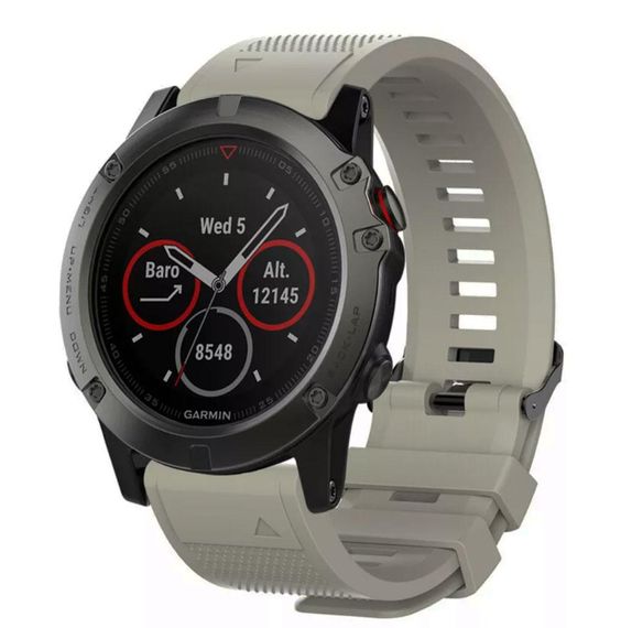 Силиконовый ремешок Primo для часов Garmin Fenix 7 / Fenix 7 Pro / Fenix 8 47mm / Fenix E - Grey | Зображення 2