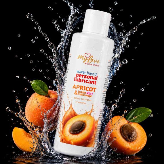 2в1 лубрикант та масажний гель - MyLove Aroma Series Intim&Massage Apricot, 300 мл Sex Aura | Зображення 1