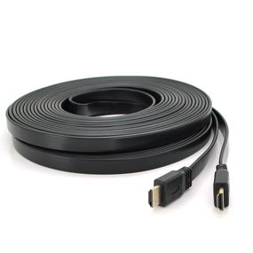 Кабель Merlion HDMI-HDMI 15m,v1.4,плоский Black,BOX,Q25