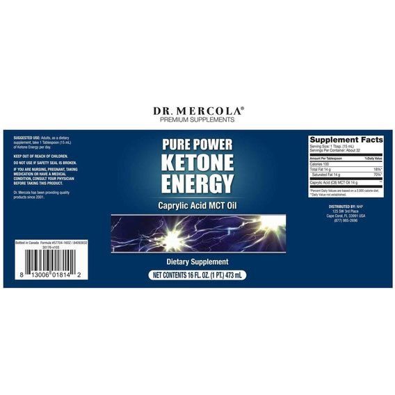 Экстракт для похудения Dr. Mercola Pure Power Ketone Energy 16 oz 473 ml | Зображення 1