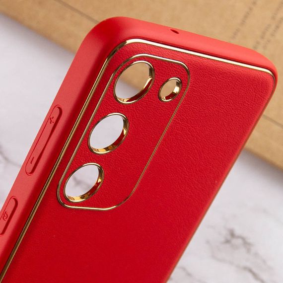 Шкіряний чохол Xshield для Samsung Galaxy S23 Червоний / Red | Зображення 4