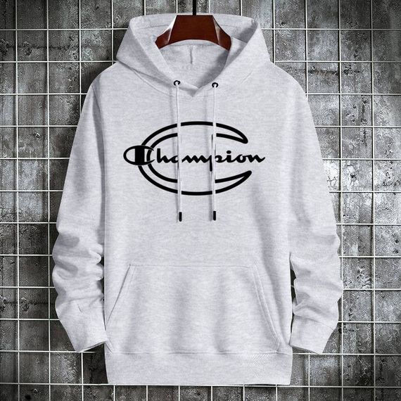 Мужской теплый худи на флисе с принтом OC2234 цвет светло-серый, размер M