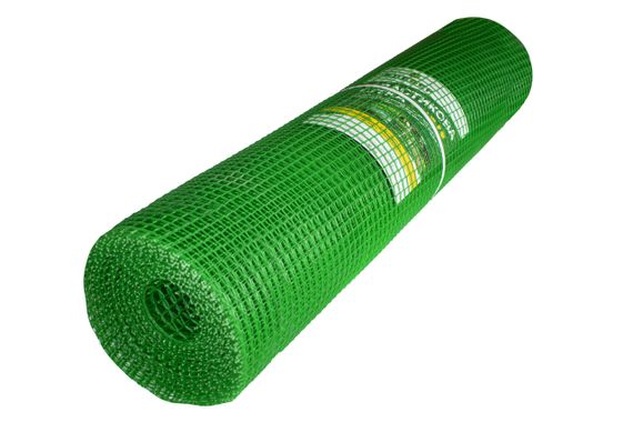 Сітка 10*10 пластикова 1.0х20 м Клевер(зелена) квадрат універсальна садова сітка | Зображення 2