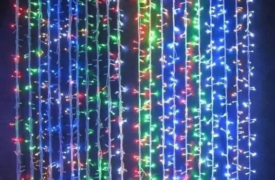 Новогодние гирлянды. Гирлянда водопад 320-400L 3x3м(10х32Ламп) Микс (7149) | Зображення 1