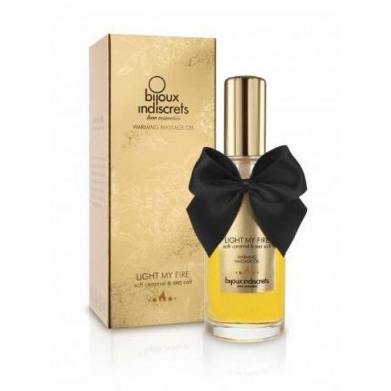 Согревающее массажное масло Bijoux LIGHT MY FIRE карамель и морская соль sexstyle