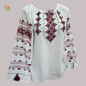 Рубашка Украинская вышиванка  444287410 цвет белый размер XL/XXL