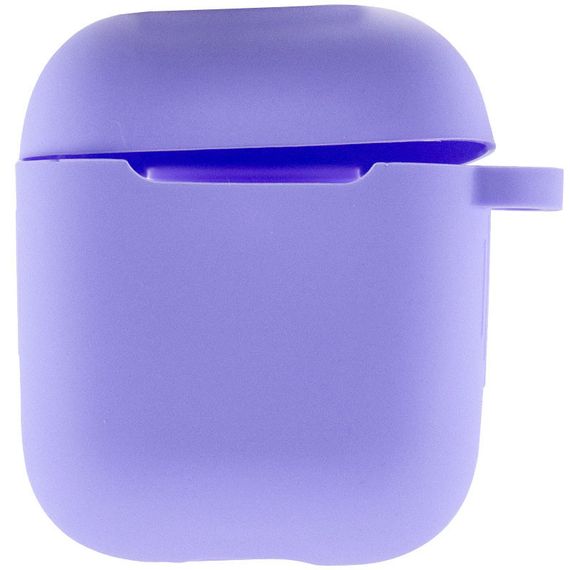 Силиконовый футляр New с карабином для наушников Airpods 1/2 Сиреневый / Dasheen | Зображення 1
