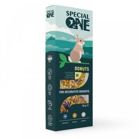 Ласощі Special One Пончики для декоративних гризунів волошка календула ромашка 60 г