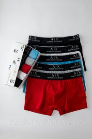 Чоловічий комплект трусів Armani, подарунковий набір чоловічих трусів Армані в коробці на 2-5 штук 5, з коробкою, XXL