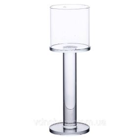 Подсвечник стеклянный на высокой ножке 6×18.5 см подсвечник бокал декоративный прозрачный