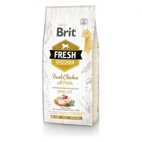 Сухой корм Brit Fresh для взрослых собак с курицей и картофелем 12 кг