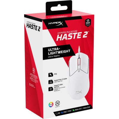 Мышка HyperX Pulsefire Haste 2 USB White (6N0A8AA) | Зображення 3