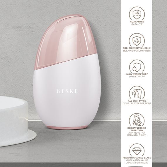 Масажер для обличчя GESKE Cool&Warm Eye and Face Massager 7в1 starlight, Бежевий | Зображення 2