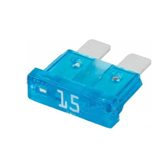 Запобіжник автомобільний плоский стандарт 15А, євро прозорий