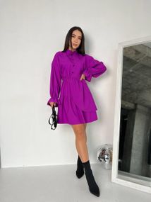 Женское красивое легкое платье хлопковое NB24005 размер 46/48, цвет фуксия