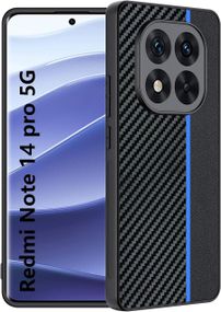 Гибкий чехол Effcotuo из углеродного волокна для Xiaomi Redmi Note 14 Pro 5G, черный